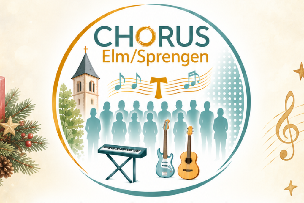 Plakat des CHORUS zu musikalischer Mitgestaltung eines Gottesdienstes