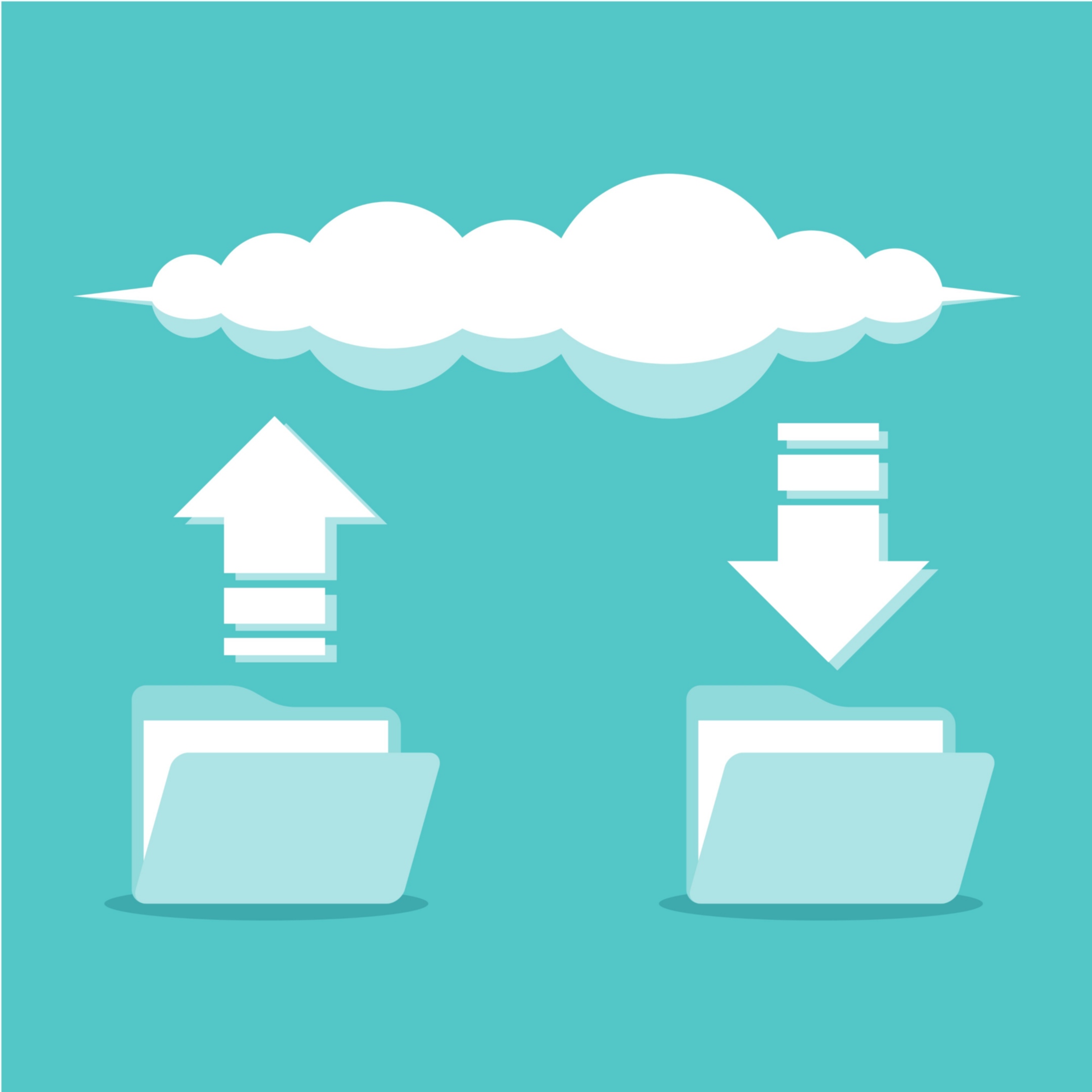 Download Symbol, zwei Ordnersymbole unter einer Wolke (Cloud-Symbol), vom linken Ordner geht ein Pfeil nach oben, aus der Wolke dann ein Pfeil nach unten zum Ordner rechts (c) Public domain vectors für unsplash Download Symbol, zwei Ordnersymbole unter einer Wolke (Cloud-Symbol), vom linken Ordner geht ein Pfeil nach oben, aus der Wolke dann ein Pfeil nach unten zum Ordner rechts