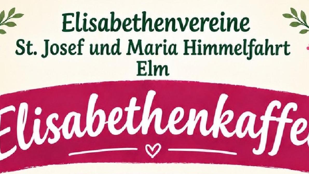 Plakat zum Elisabethenkaffee 2026 des EV St. Josef Elm
