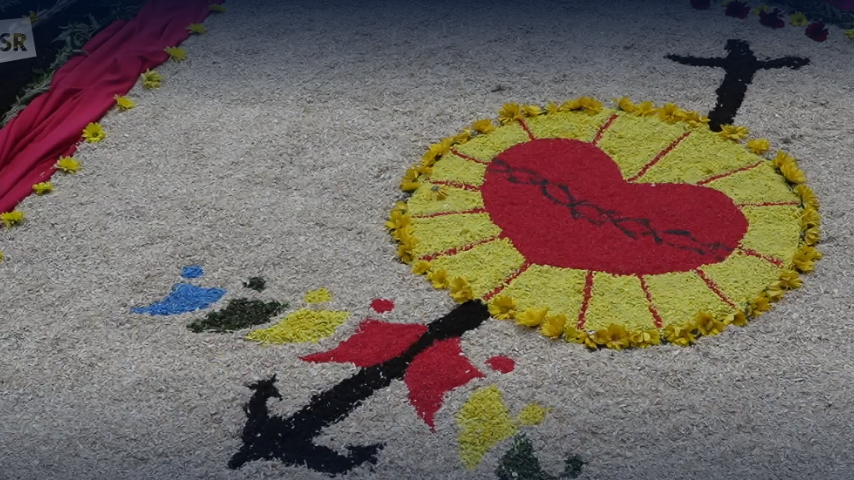 Blumenteppich Fronleichnam 2025 Pfarrei Heilig Kreuz