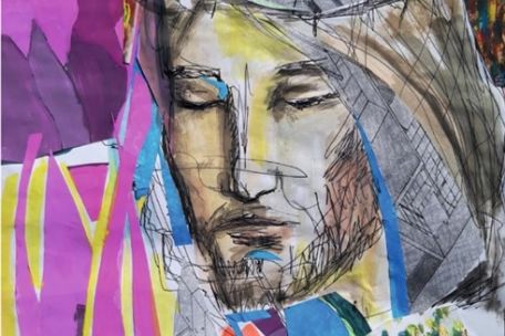 Jesus mit Dornenkrone (Zeichnung)