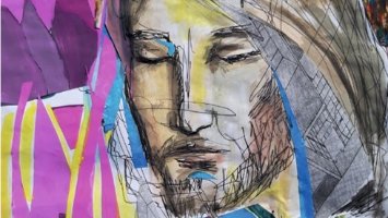 Jesus mit Dornenkrone (Zeichnung)