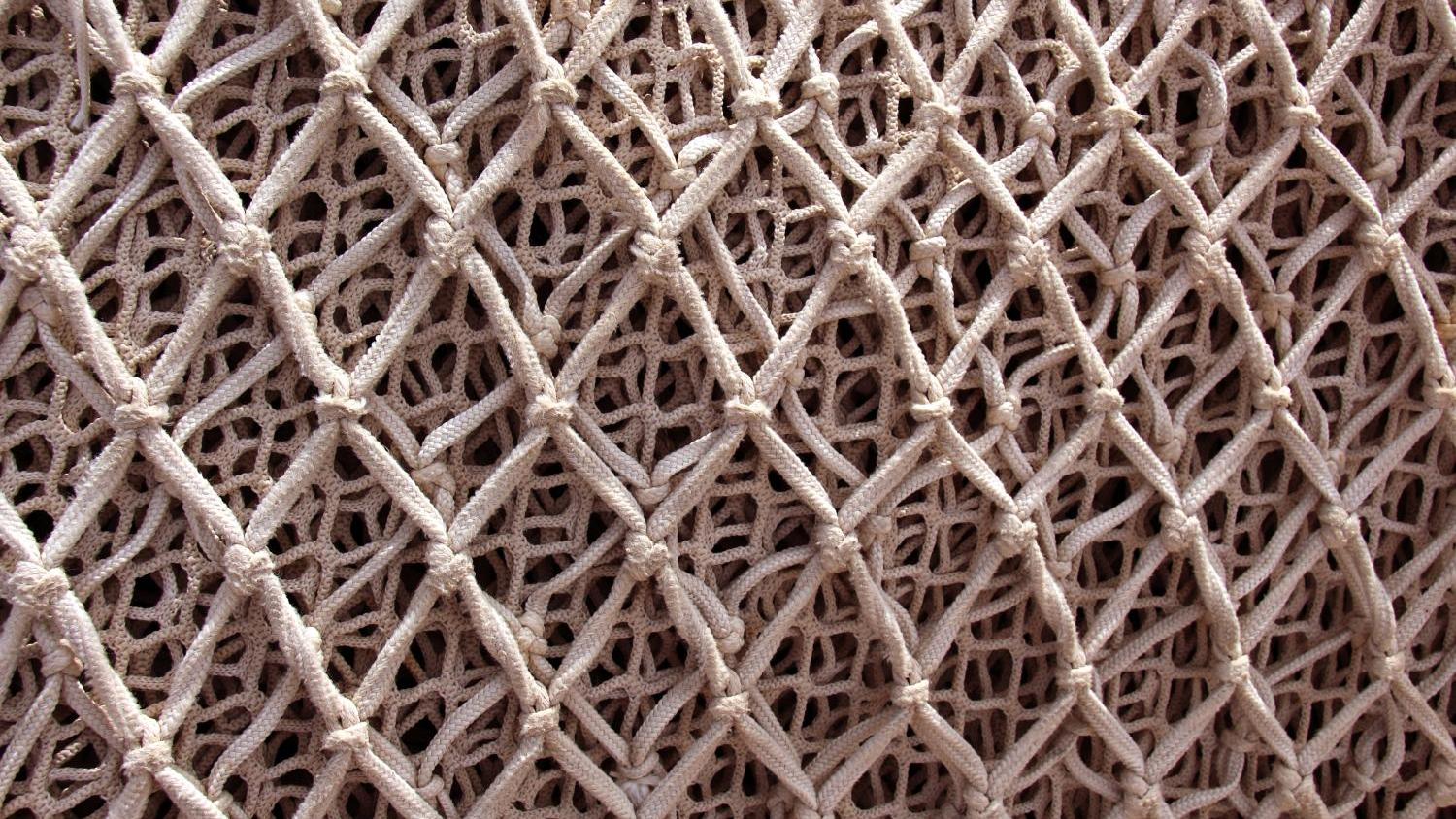 Zu sehen ist ein engmaschiges Netz als Symbol für Netzwerk, vernetzt sein