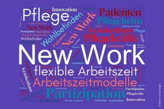 Plakat 'New Work - Pflege'