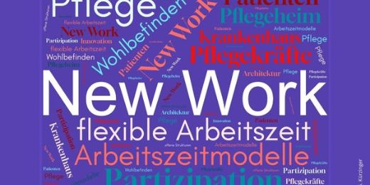 Plakat 'New Work - Pflege'