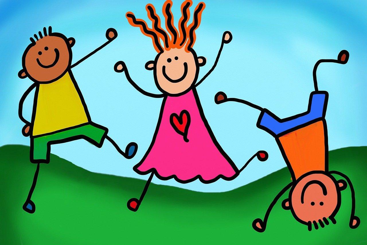Spielende Kinder (Illustration)