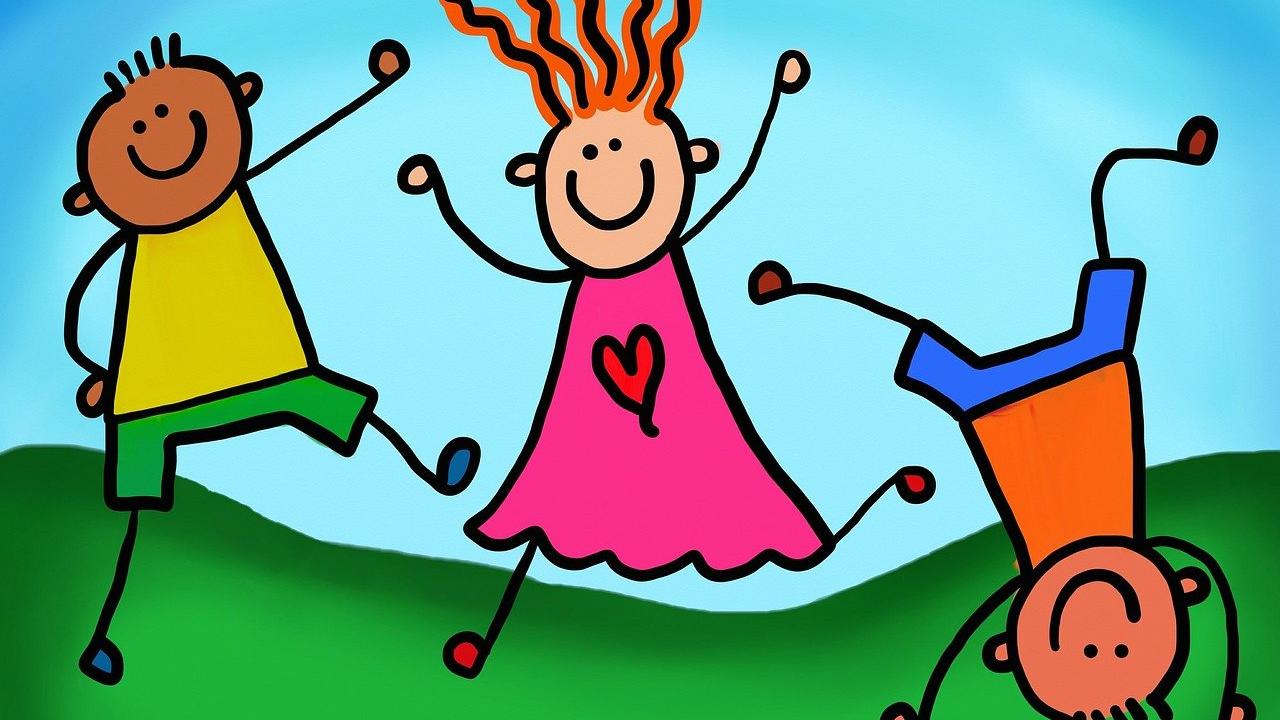 Spielende Kinder (Illustration)
