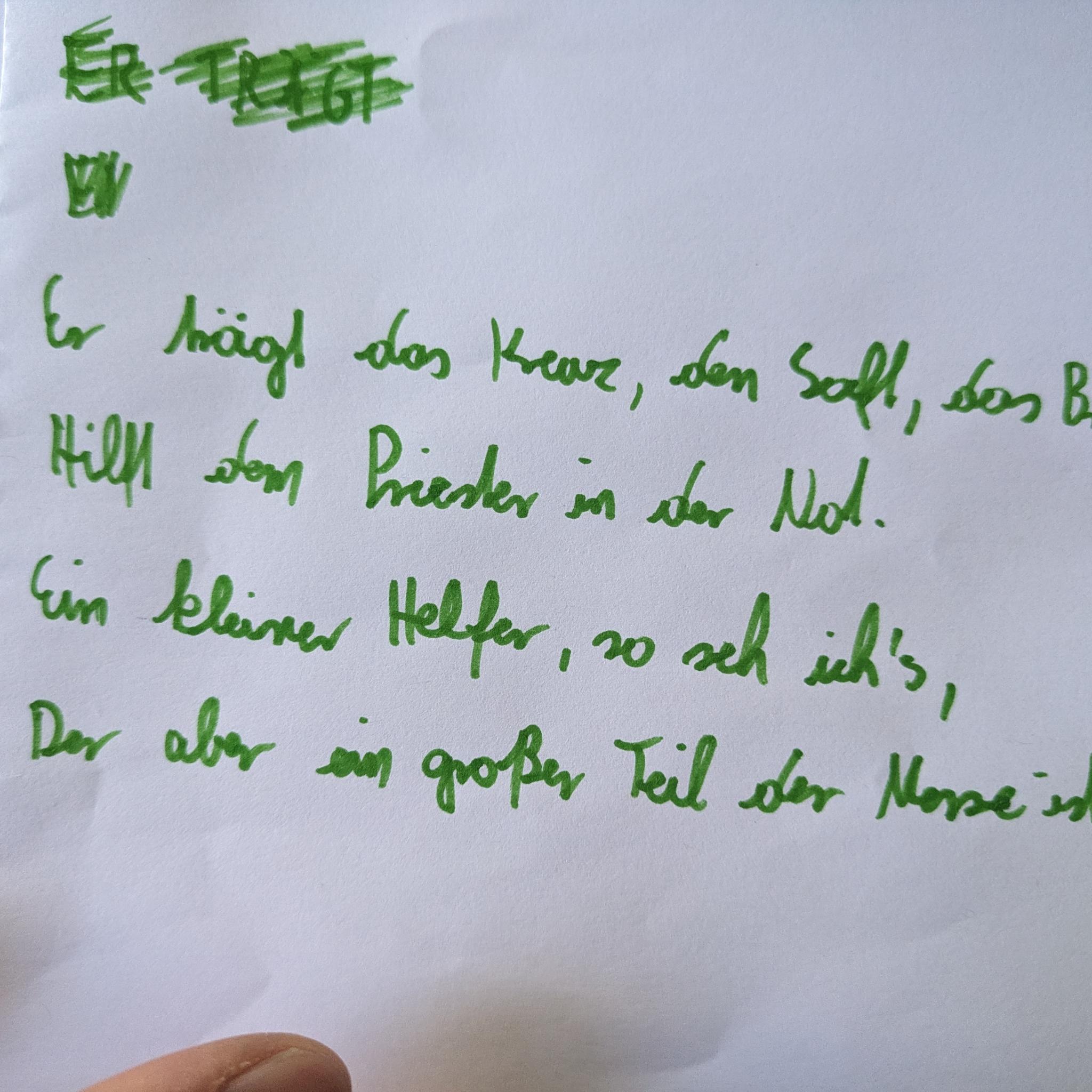 Gedicht über Messdiener sein