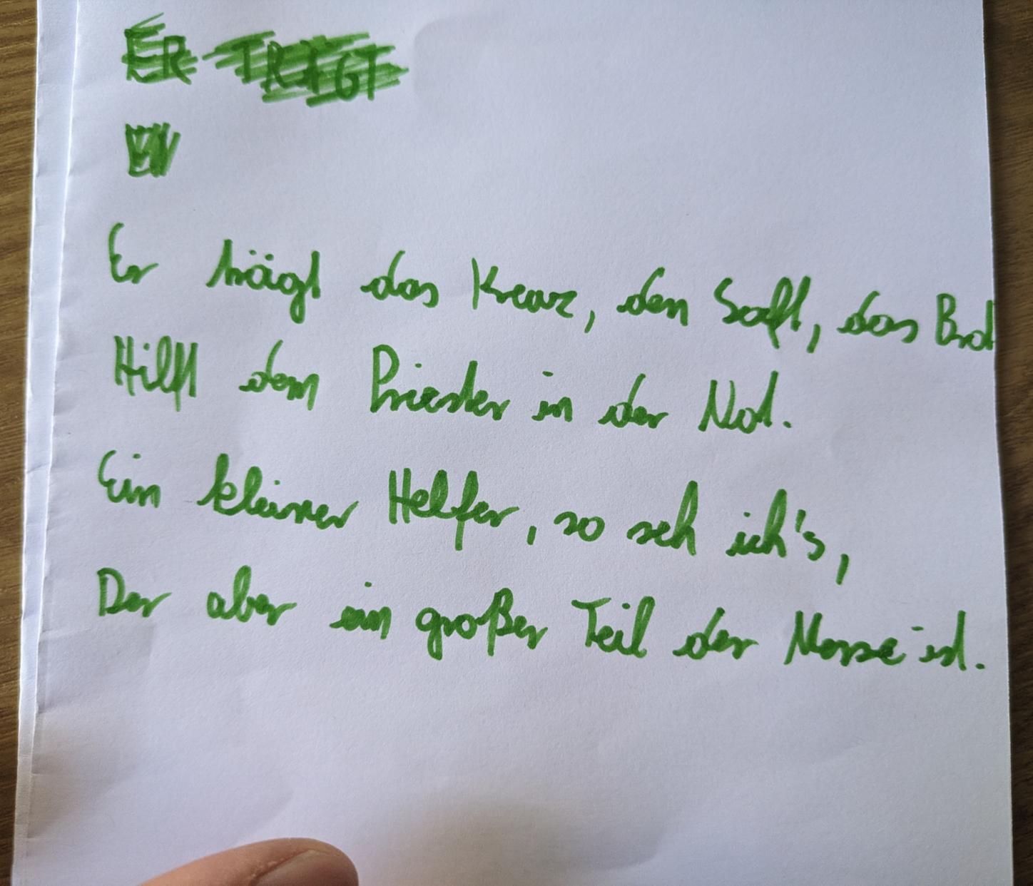 Gedicht über Messdiener sein