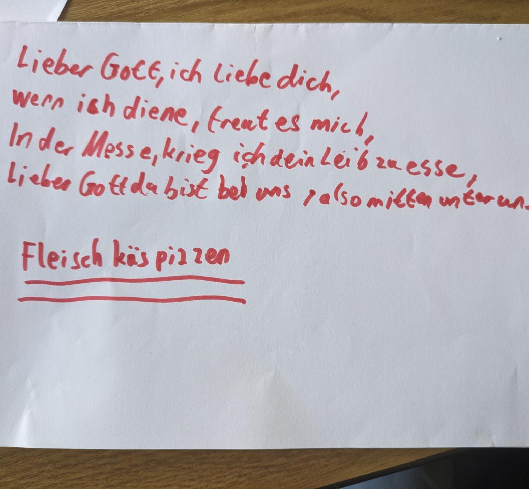 Gedicht über Messdiener sein
