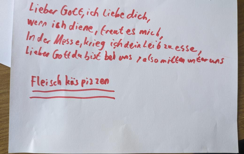 Gedicht über Messdiener sein
