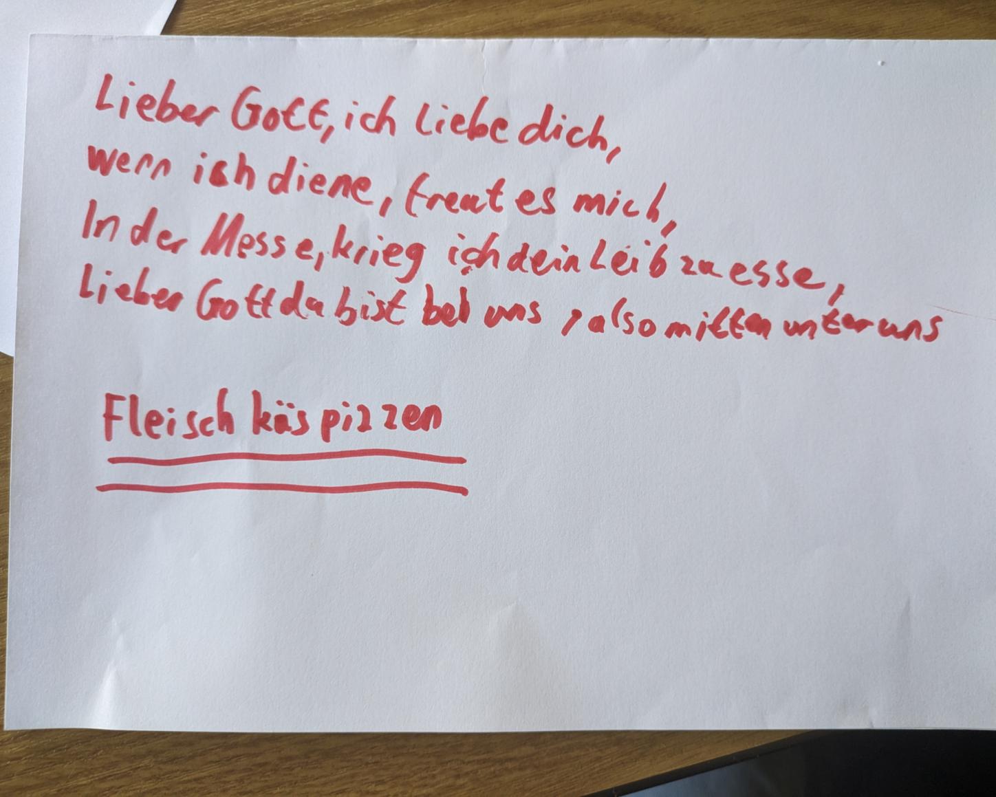 Gedicht über Messdiener sein