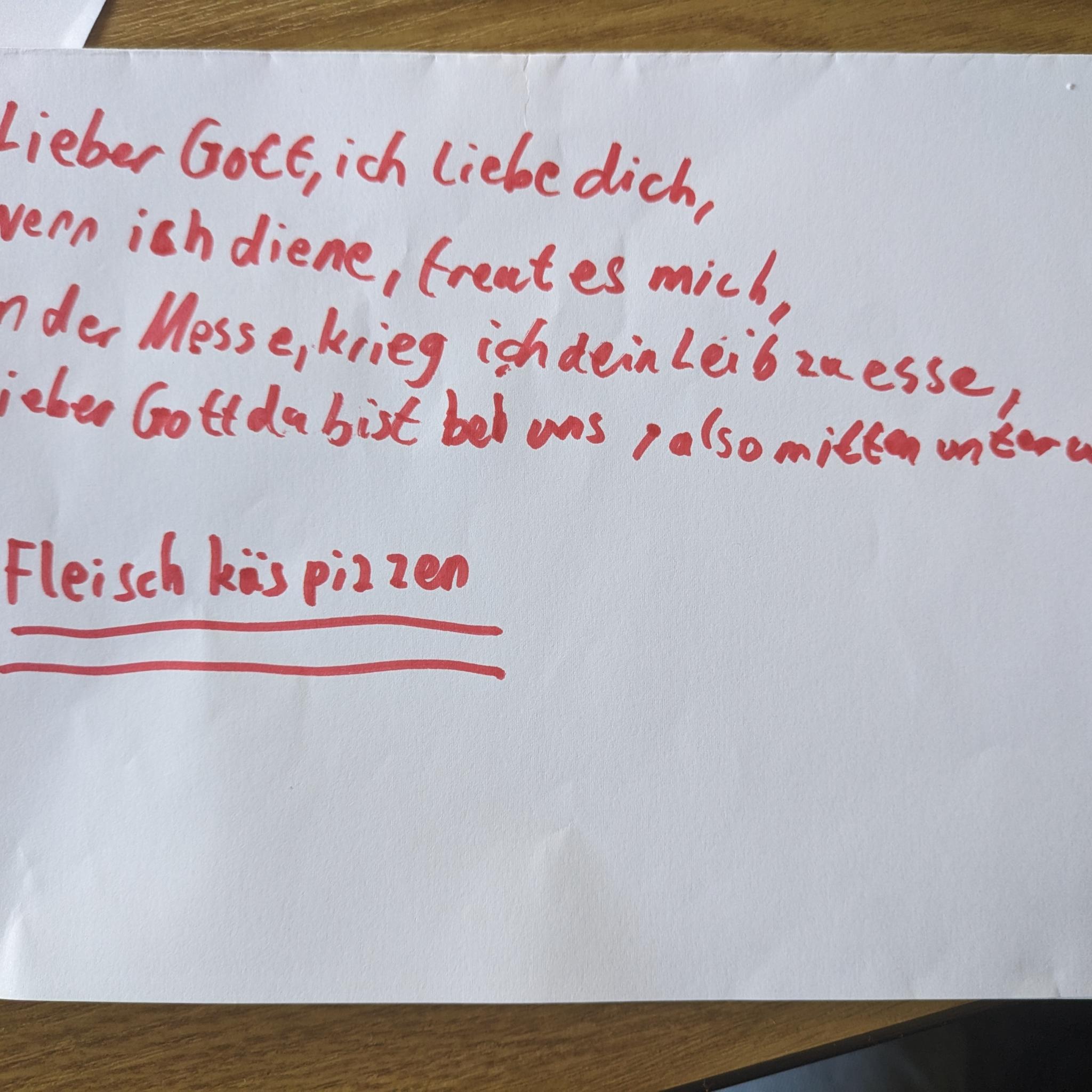 Gedicht über Messdiener sein