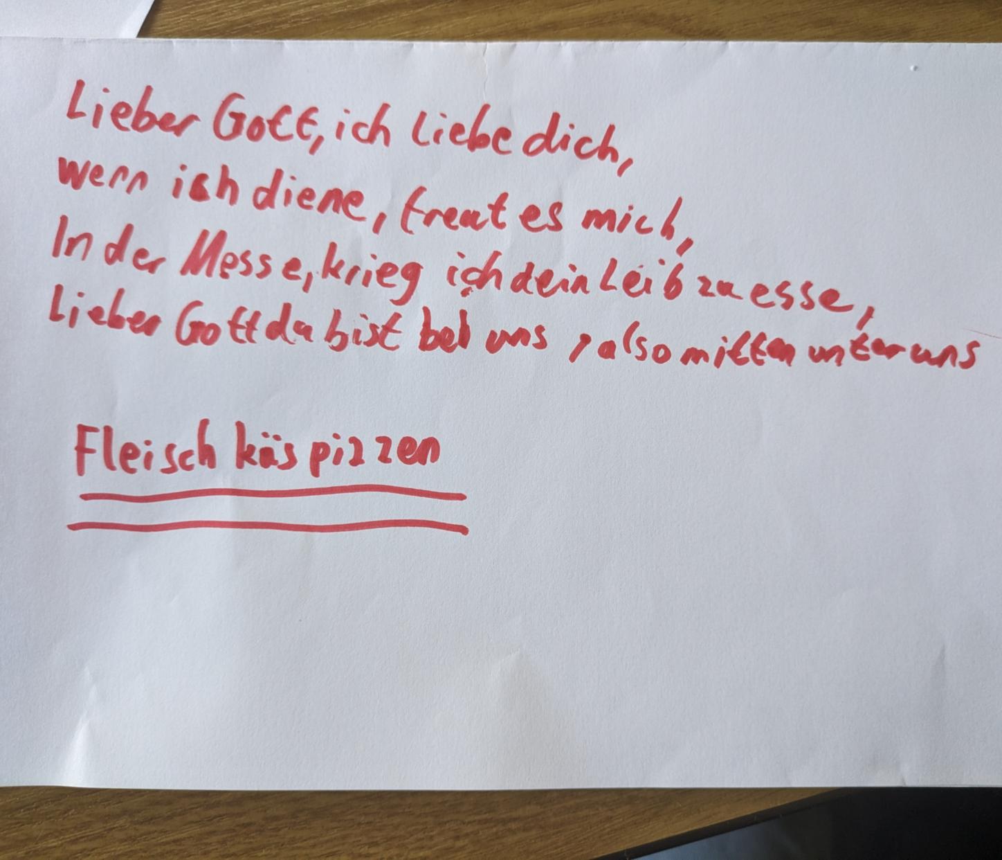Gedicht über Messdiener sein