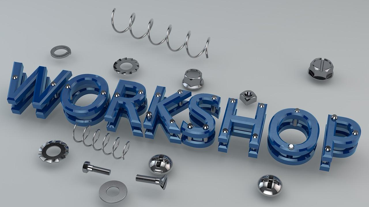 Workshop - digitaler Schriftzug mit Schrauben, Federn u.ä.