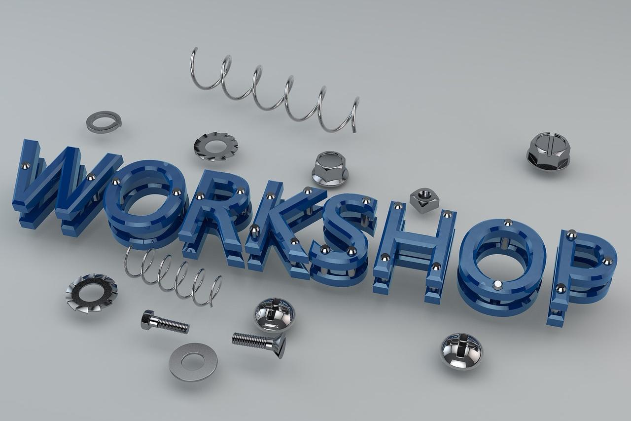 Workshop - digitaler Schriftzug mit Schrauben, Federn u.ä.