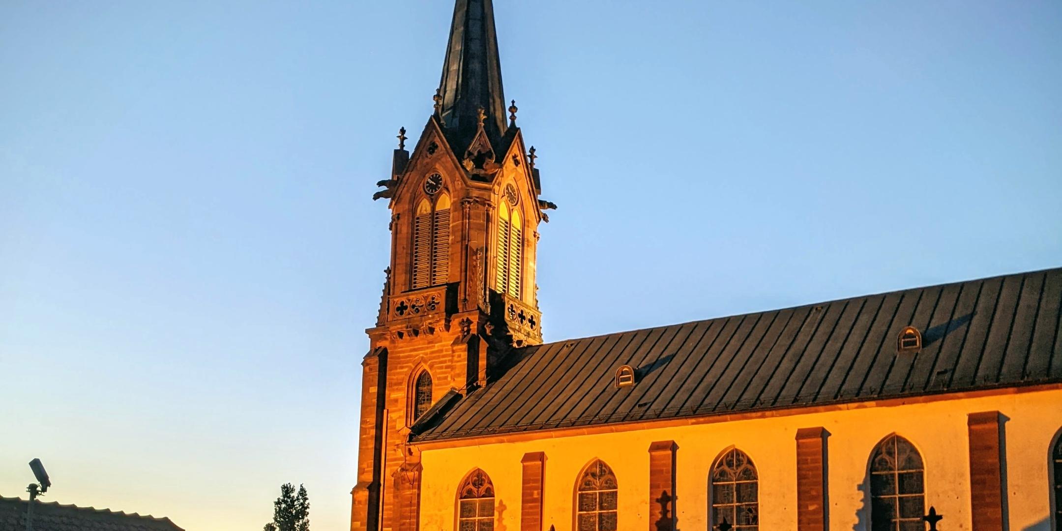Basilika bei Abenddämmerung